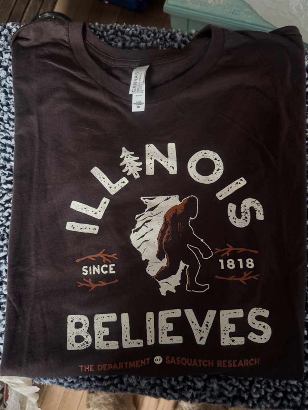 Size 3X Graphic Tee Brown Sasquatch Graphic Bigfoot conspiracy Tee